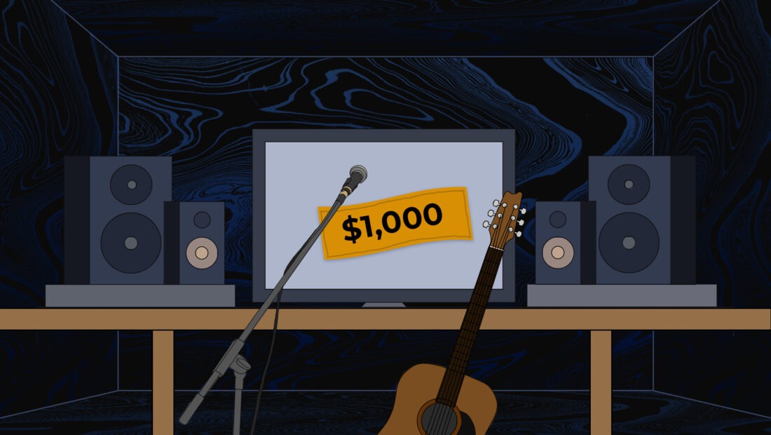 Home studio layout vocal tracking for under $1000