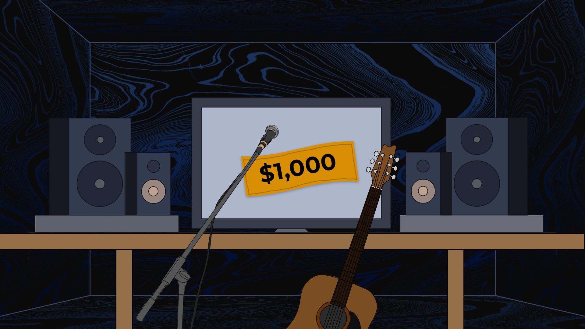 Home studio layout vocal tracking for under $1000